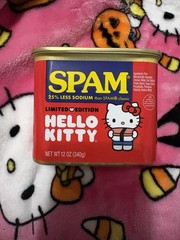 SPAM Hello Kitty Limited Edition 25% Less Sodium Gluten Free Pork 12 oz Can