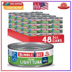 Bumble Bee Chunk Light Tuna In Oil 5oz Cans Pack of 24 Wild Caught Skipjack Tuna