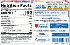 12 Pack Santo Amaro European Wild Sardines in Tomato Sauce from Puree (120g/un)