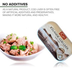 Ican WildCaught Iceland Cod Liver Pack of 3 – 4.27 oz Canned Cod Liver in Own…