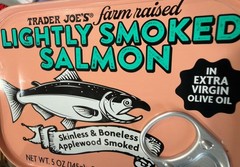 3X Trader Joe’s Light Smoked Salmon 5oz In Extra Virgin Olive Oil Delicious