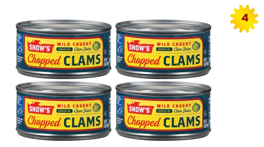 Snow’s Chopped Clams in Clam Juice 6.5 oz x 4 cans