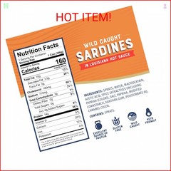 Bumble Bee Sardines in Louisiana Hot Sauce, 3.75 oz Tin (Pack of 12) – Wild Caug