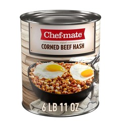 Chef-mate Corned Beef Hash Canned Food and Canned Meat 6 lb 11 oz #10 Can Bulk