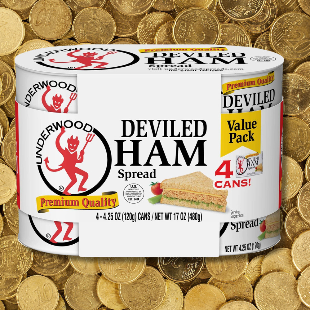 Deviled Ham Spread, 4.25 oz, 4 Count Cans