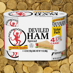 Deviled Ham Spread, 4.25 oz, 4 Count Cans