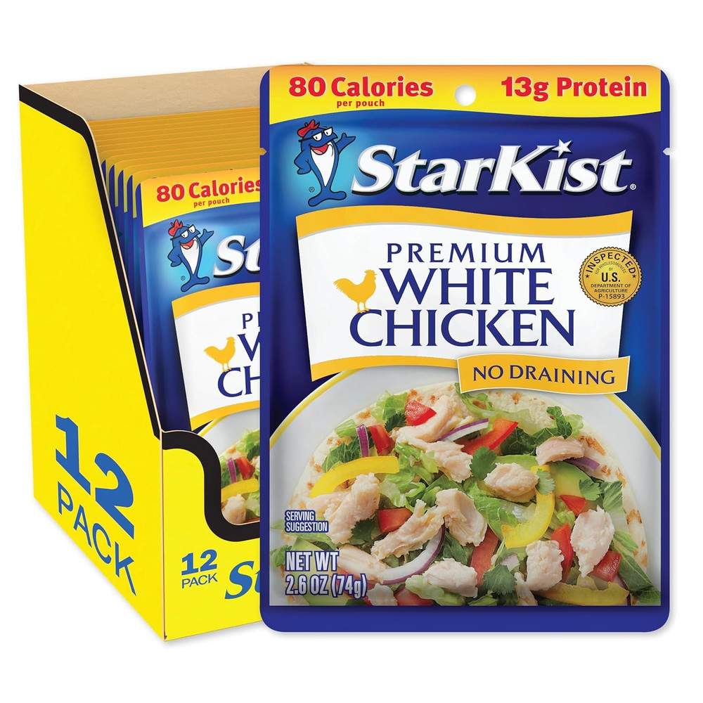 Starkist Premium White Chicken – 2.6 Oz Pouch (Pack of 12)