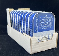 10 Trader Joe’s Smoked Trout Fillets in Oil Skinless 3.9 oz Tin 6 Cans Delicious
