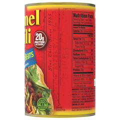 Chili Turkey No Bean Canned Chili, Shelf Stable, 15 Oz Steel Can