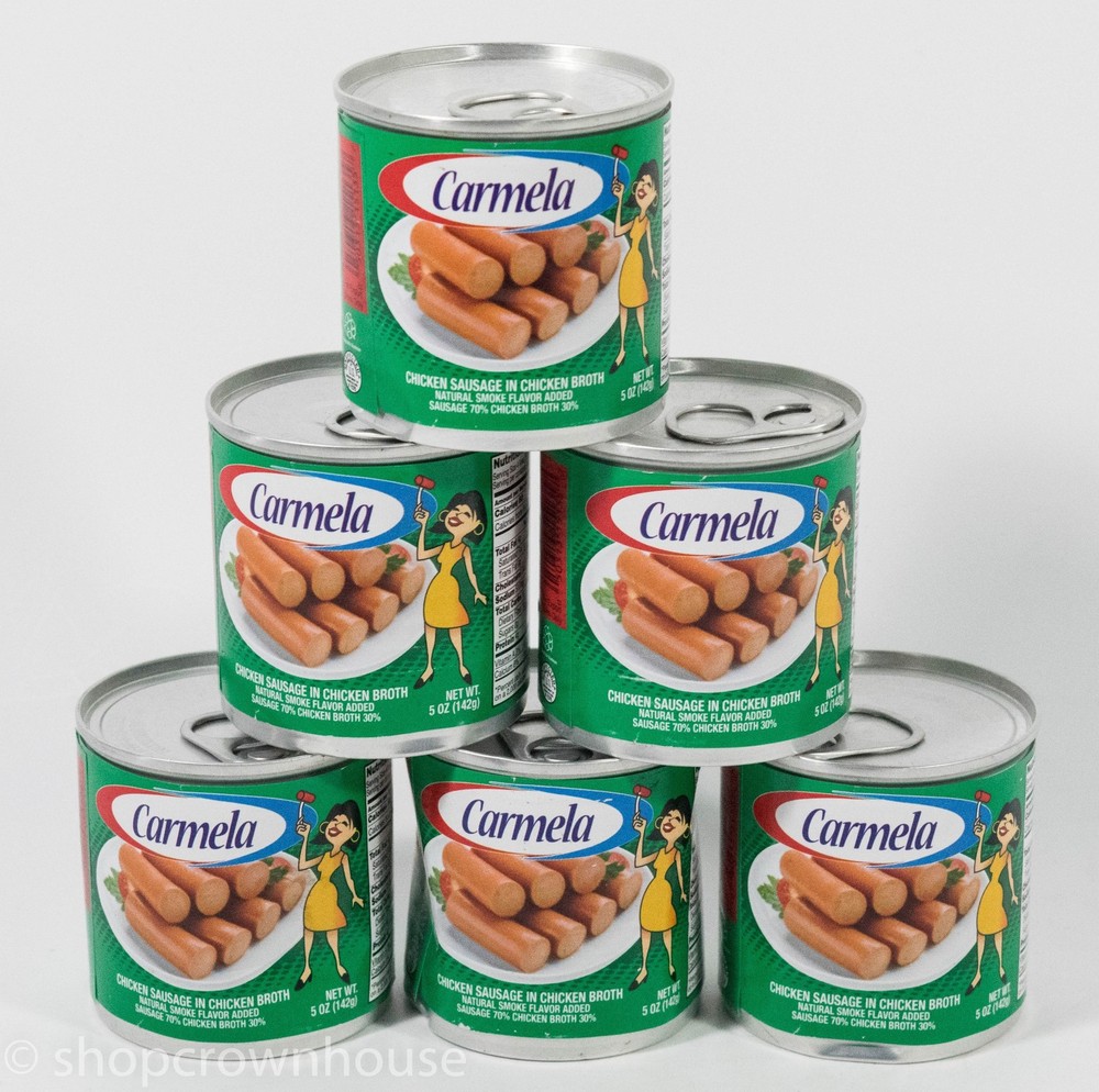 6 Salchichas Carmela CHICKEN Vienna Sausages 5 oz cans 11/19/2028