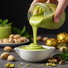 Pistachio Cream Natural Sweet Spread for Chocolate Bars 7 oz No Palm Oil