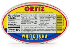 Ortiz White Tuna in Olive Oil, Fresh Tender Slices, Spanish Wild Caught Tuna,
