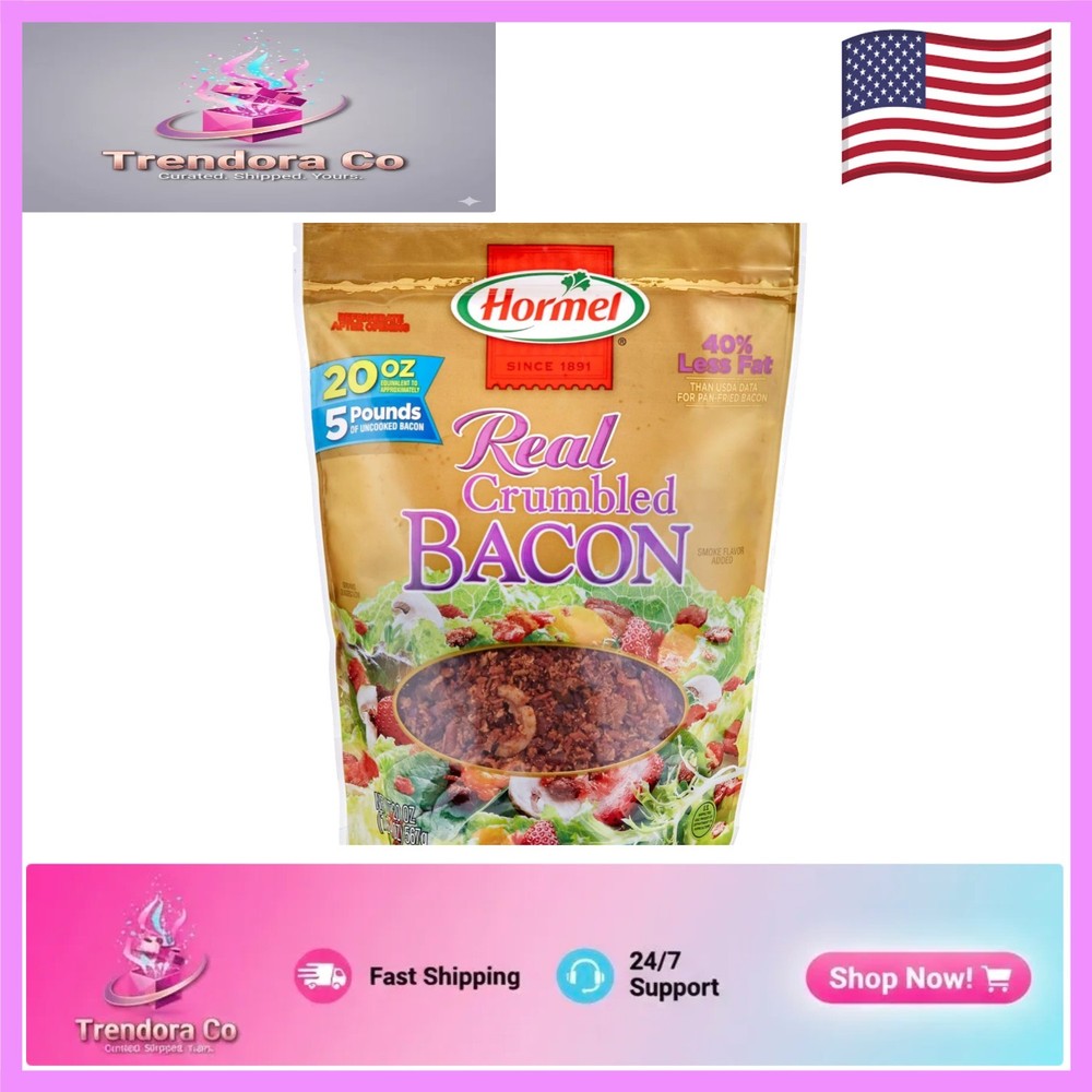 Versatile 20 Oz Real Bacon Bits – Low Fat, Ideal for Restaurants and Home