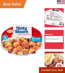 Convenient 6-Pack of Delicious Beef Stew – Fully Cooked & Ready in 60 Seconds