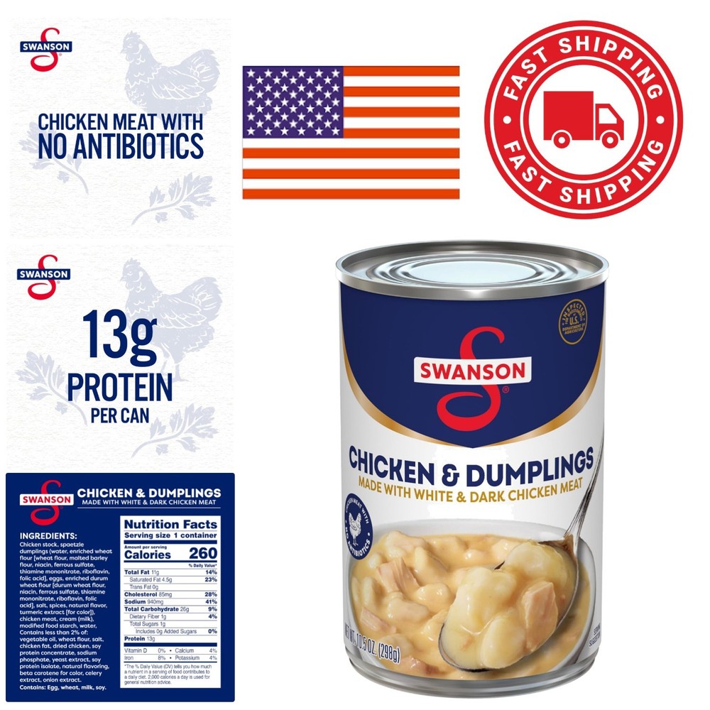 Flavorful Chicken and Dumplings Soup 10.5 Ounce Easy Meal Solution