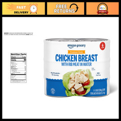 Premium Chunk Chicken Breast, 10 Oz (Pack of 6) – High Protein, Low Fat, Canned