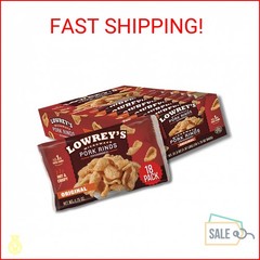 Lowrey’s Bacon Curls Microwave Pork Rinds (Chicharrones), Original, 18 Pack