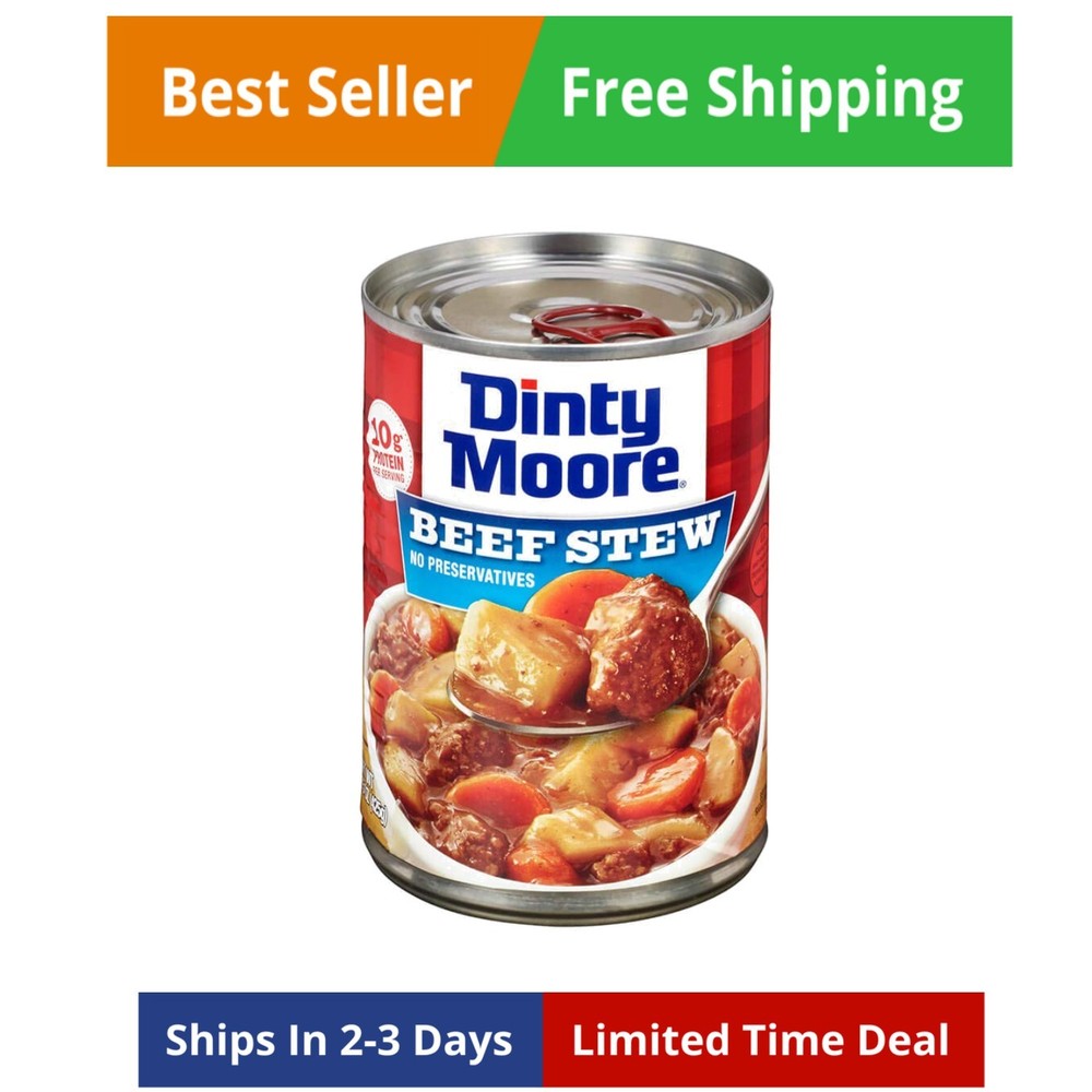 Beef Stew, 15 oz 12 Pack, Fully Cooked & Ready-To-Eat with Fresh Potatoes & C…