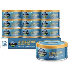 24 Wild Planet ALBACORE WILD TUNA & Sea Salt Only! NO FILLERS Pole & Line Caught