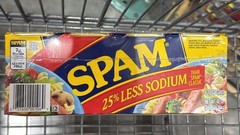SPAM 25% Less Sodium Luncheon Meat, Gluten Free Pork 12 oz Cans, 4 Pack