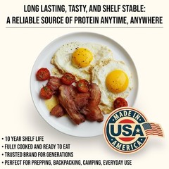 Yoder’s Canned Fully Cooked Bacon Long-Term Storage – Shelf Stable Single Can