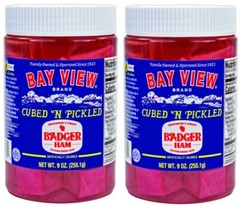 Bay View Cubed ‘n Pickled Badger Ham, 9 oz (2 Jars)