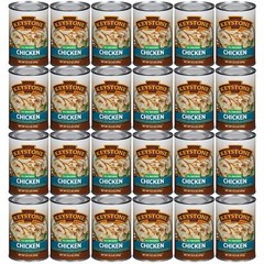24 Pack Keystone All Natural Lean Meats Chicken Fully Cooked 14.5 oz Cans Canned