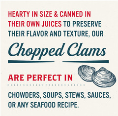 Snow’s Wild Caught Chopped Clams Canned, 6.5 oz Can (Pack of 12) – 5g Protein Pe