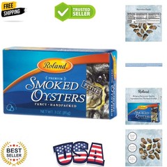 Petite Smoked Oysters in Oil, Wild Caught, 3 Ounce Tin, Pack of 10