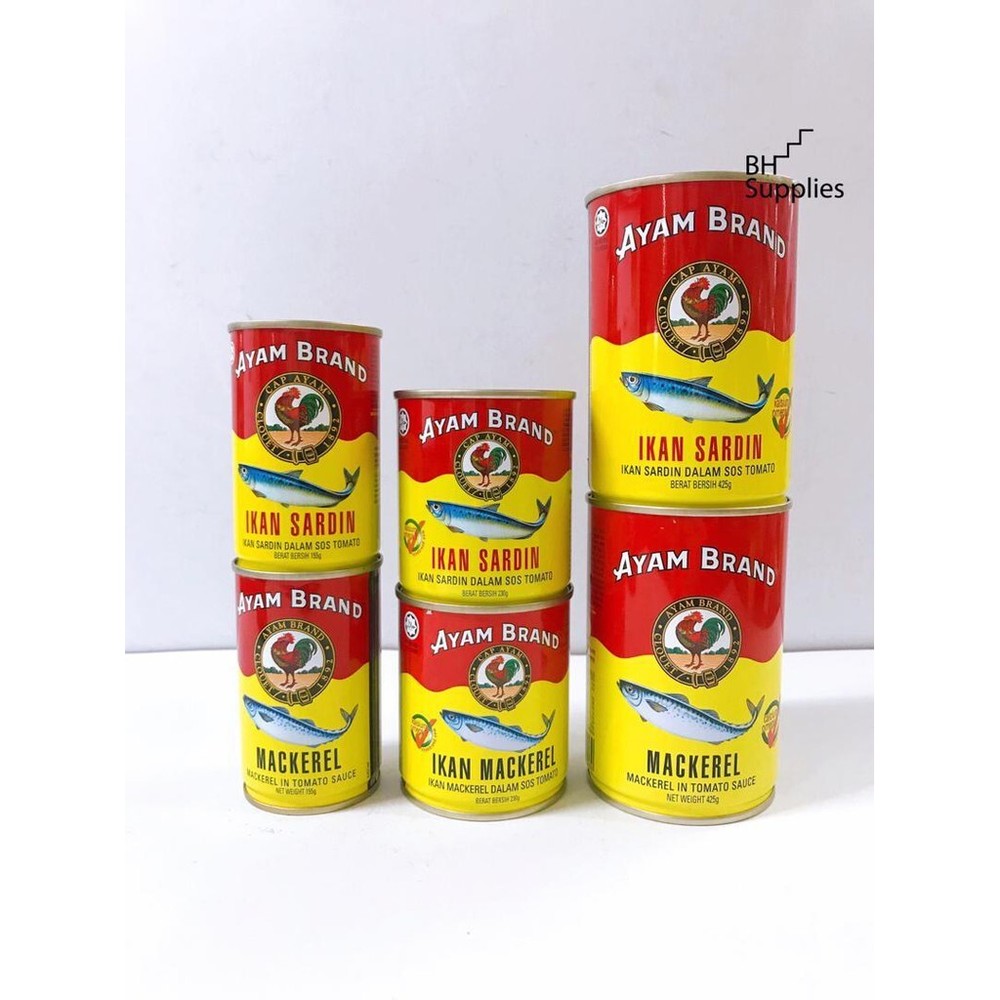 Ayam Brand Mackerel Fish in Tomato Sauce 155g x 6 fast shipping BY DHL EXPRESS