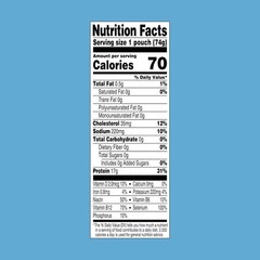 Reduced Sodium Wild Caught Tuna Pouch – 2.6oz Ready-to-Eat Protein Snack