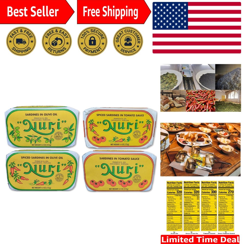 Indulge in Artisanal Sardines Variety Pack – 4 Flavors in Olive Oils