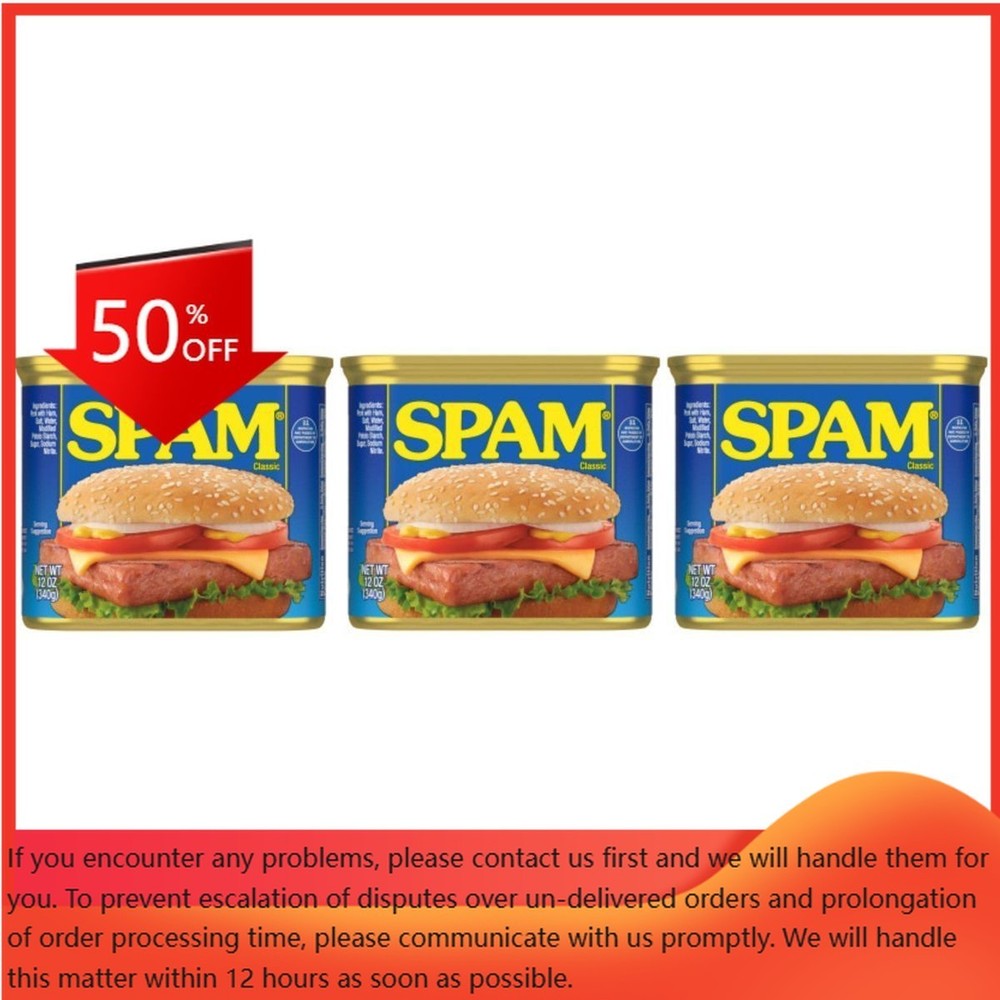SPAM 3 Pack/12oz Each Classic Lunch Meat