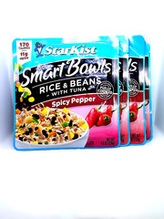 4 Pack StarKist Smart Bowls Spicy Pepper Tuna – Rice & Beans 4.5 oz Pouches