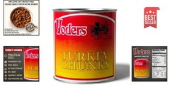 Canned Fully Cooked Turkey Chunks – 28 oz, 10- Shelf Life for Emergencies