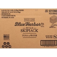 Blue Harbor Pole and Line Skipjack Tuna in Water, 43 Ounces, 6 Per Case