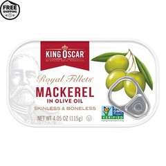 Skinless & Boneless Mackerel In Olive Oil, 4.05-Ounce Cans (Pack Of 6)