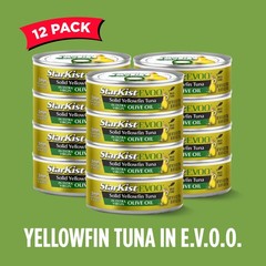 StarKist E.V.O.O. Solid Yellowfin/light Tuna in Extra Virgin Olive Oil – 4.5…