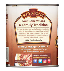 Keystone Meats All Natural Beef 3 Cans | Fully Cooked 14.5 oz Canned Meat Bulk