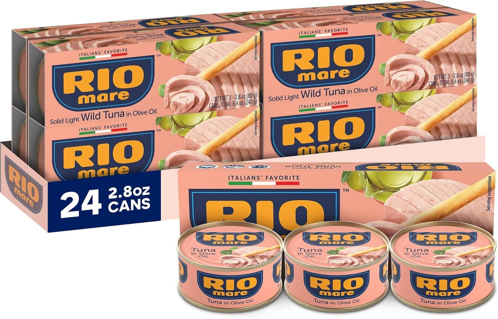 Rio Mare Premium Yellowfin Tuna in Olive Oil, 3 x 2.8 Ounce Can (Pack of 8, T…