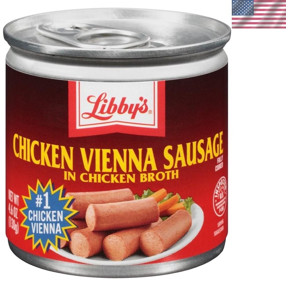 Easy Prepared Chicken Vienna Sausage in Broth – 4.6 OZ, Perfect for Recipes