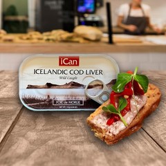 Ican WildCaught Iceland Cod Liver Pack of 3 – 4.27 oz Canned Cod Liver in Own…