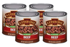 Keystone Meats All Natural Heat and Serve Canned Beef 28 Oz Fully Cooked Cann…