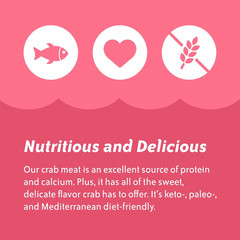 White Crab Meat, 6 Oz. Cans (Pack of 12), High in Calcium, Wild Caught Canned Cr