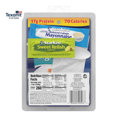 Lunch-To-Go Mix Your Own Tuna Salad, Chunk Light Tuna Pouch, 4.5 Ounce Kit, 12 P