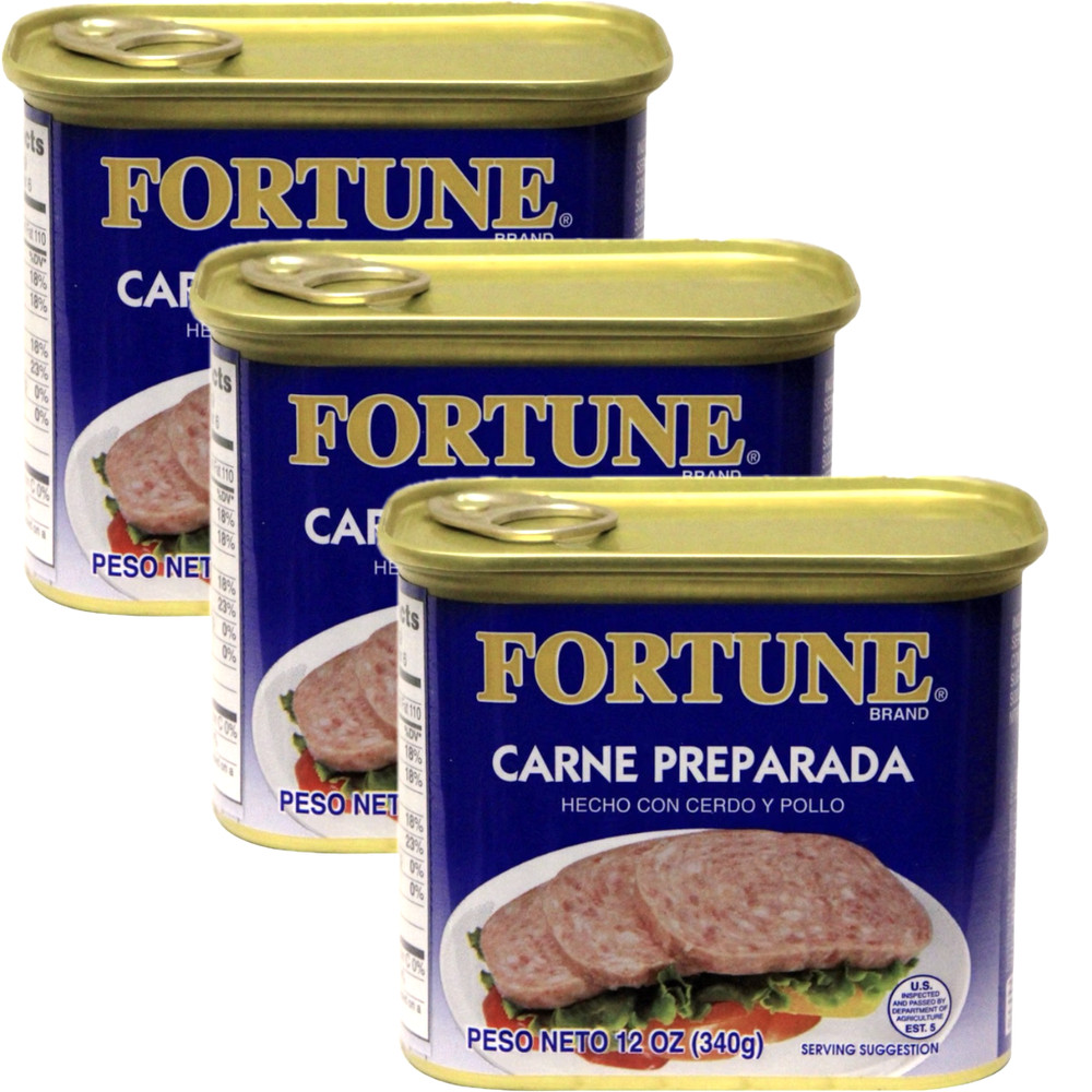 3 Cans Fortune Filipino Style Luncheon Meat 12oz Each Choose Variety USA Made