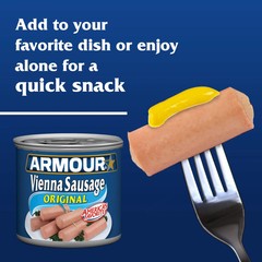 Armour Star Vienna Sausage, 6 pack, 7g Protein Per Serving, 4.6 oz Can