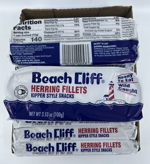 12 Wild Caught Herring Beach Cliff Kippered Snacks 3.53 Oz Can Sardines BB5/2026