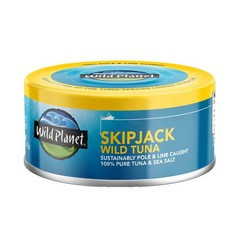 Wild Planet Skipjack Wild Tuna, Sea Salt, Canned Tuna, Pole Line Sustainably