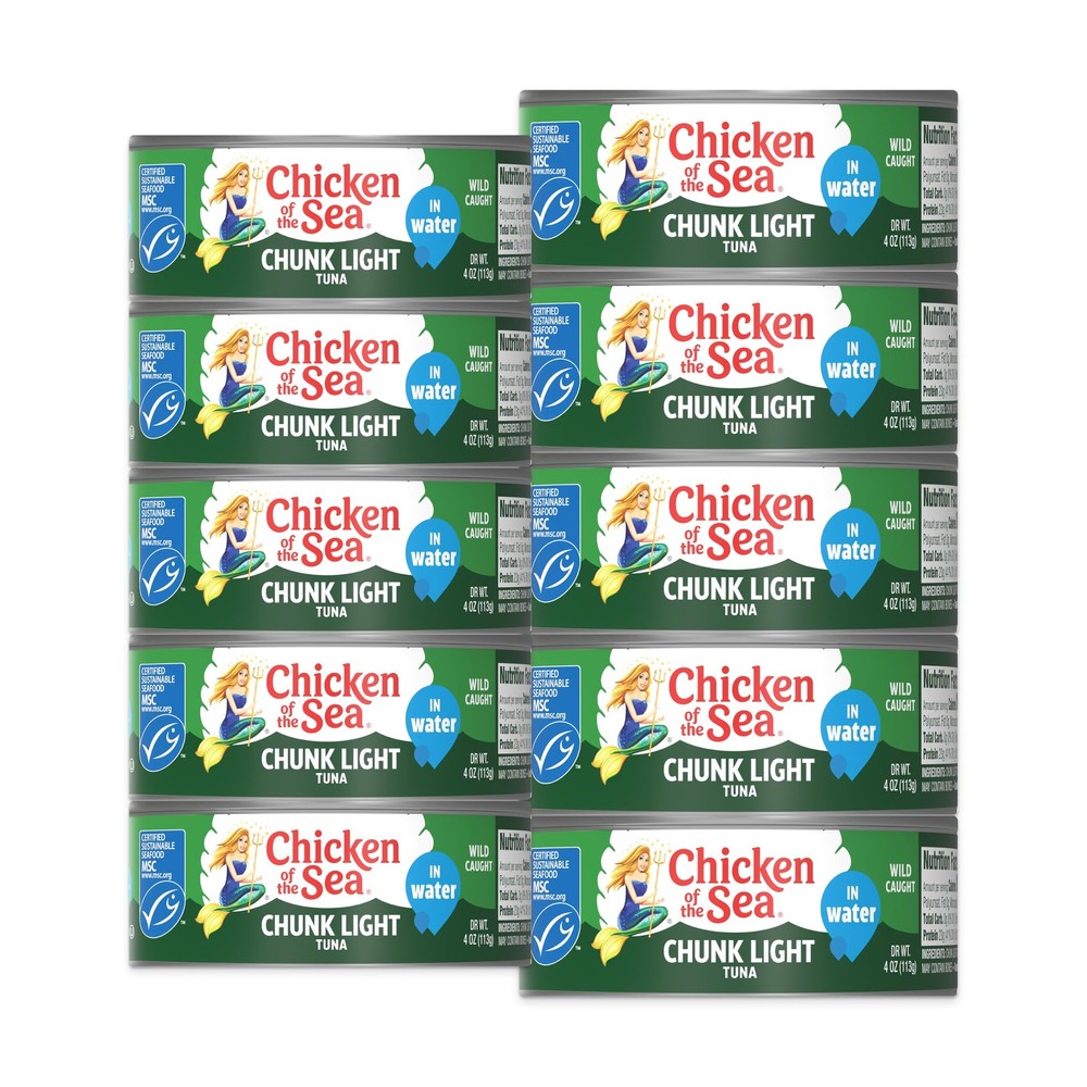 Wild Caught Chunk Light Tuna, 5 Ounce Cans, 10-Count – High Protein 100% Clas…